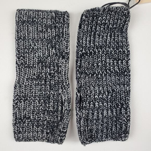 Rebecca Minkoff Marled Knit Pom Beanie Hat Hand Arm Warmer Set Women's - Picture 8 of 10